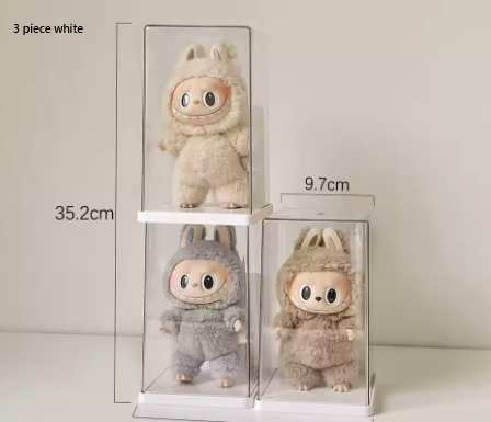 Labubu Acrylic Display Box – Large Capacity Transparent Doll Storage Cabinet & Dustproof Organizer