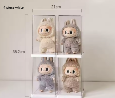 Labubu Acrylic Display Box – Large Capacity Transparent Doll Storage Cabinet & Dustproof Organizer