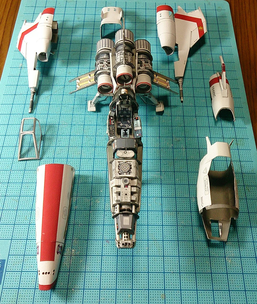 Battlestar Galactica Viper Mark II DIY Handcraft Paper Model Kit – Sci-Fi Starfighter Puzzle Toy