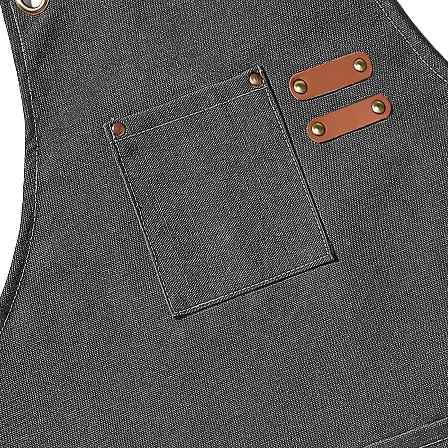 Heavy-Duty Canvas Kitchen & Work Apron – Unisex Chef, Barista, Barber & Workshop Apron with Cross-Back Design & Pockets