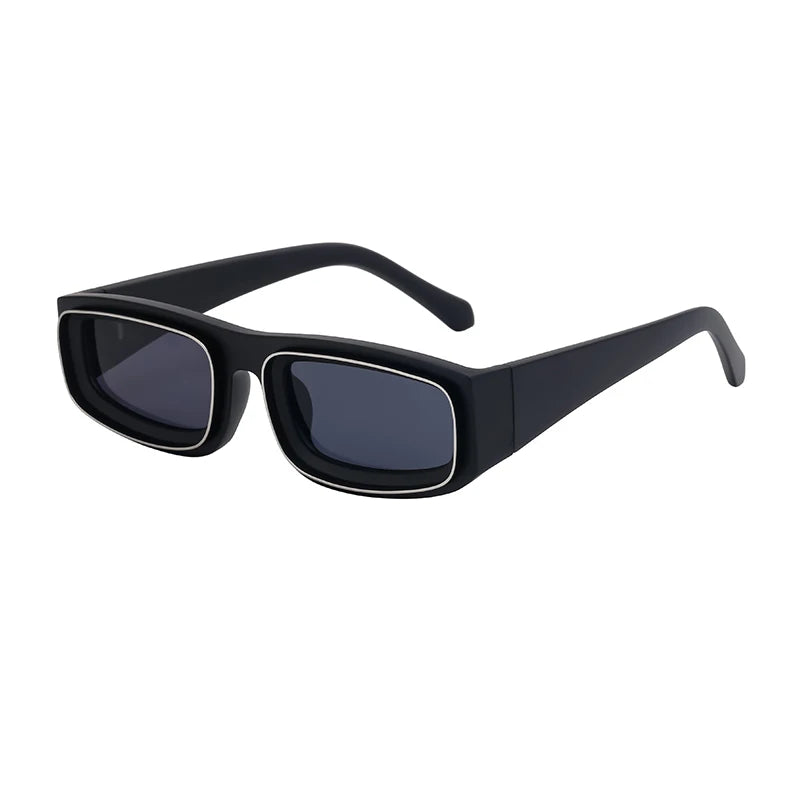 Retro Rectangle Sunglasses – UV400 Small Frame Fashion Glasses for Men & Women