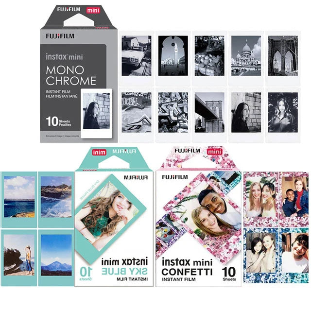 Fujifilm Instax Mini Film – 10/20/50 Sheets Colorful Instant Photo Paper for Mini 11, 9, 8, 7s, 70, 90, SP-2