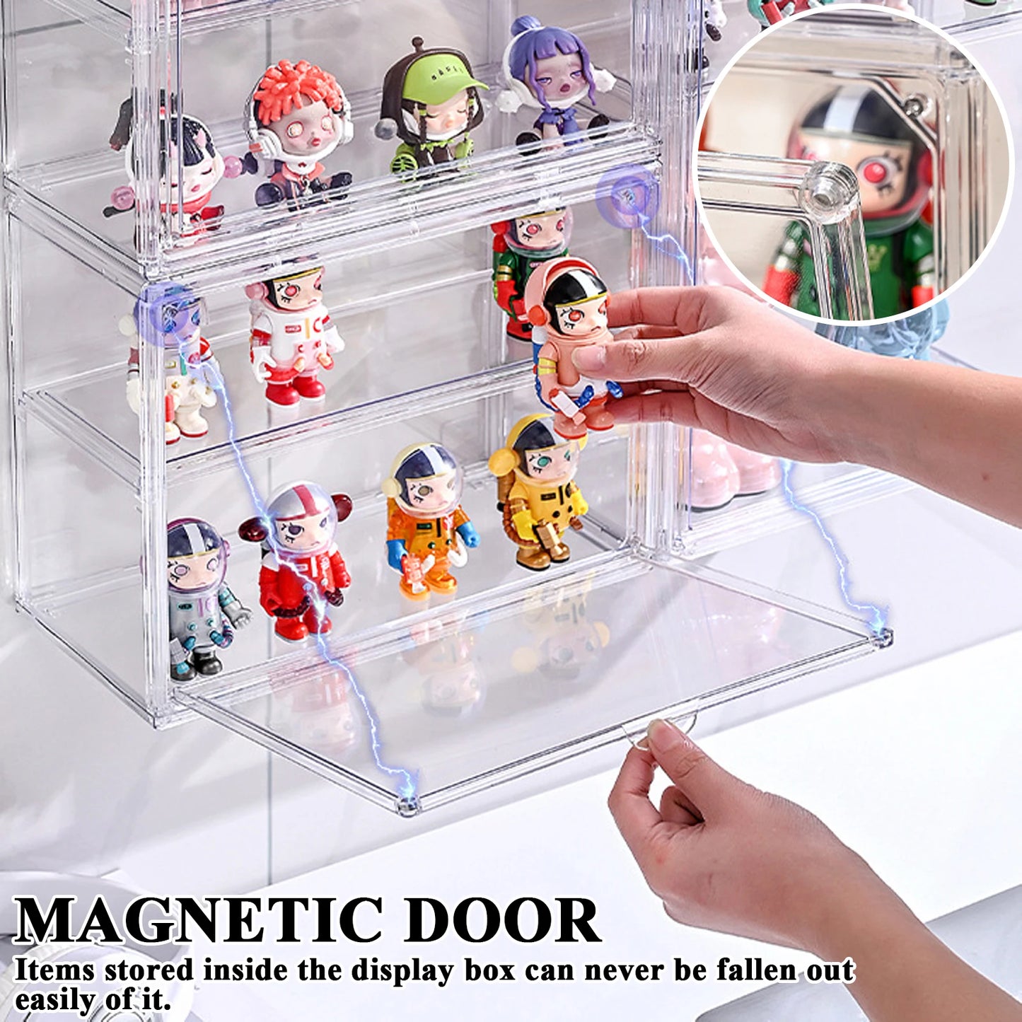 Blind Box Display Case – Transparent Acrylic Storage Organizer for Dolls, Figures & Collectibles