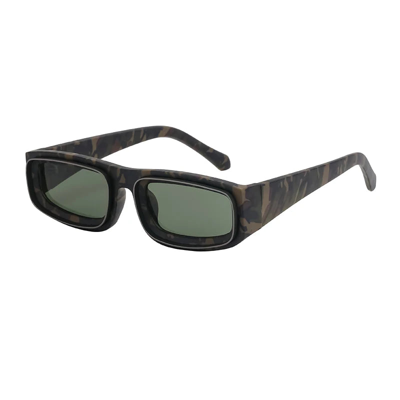 Retro Rectangle Sunglasses – UV400 Small Frame Fashion Glasses for Men & Women