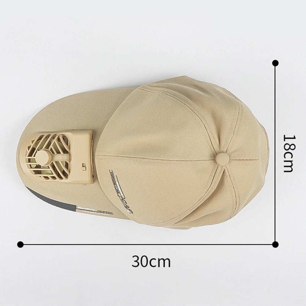 2025 Summer USB Rechargeable Cooling Fan Hat – Sun Protection Baseball Cap for Fishing, Golf & Camping
