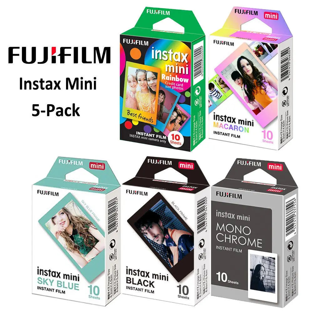Fujifilm Instax Mini Film – 10/20/50 Sheets Colorful Instant Photo Paper for Mini 11, 9, 8, 7s, 70, 90, SP-2