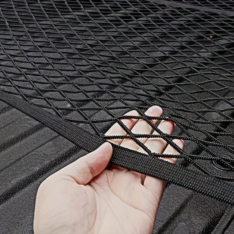Universal Truck Bed Cargo Net – Elastic Polyester Tailgate Organizer 80×60cm