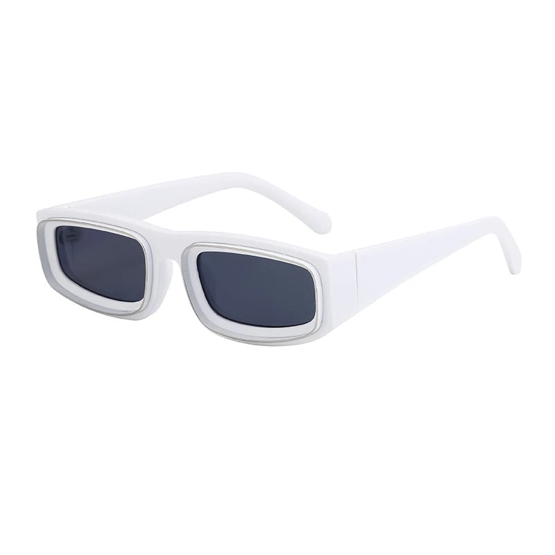 Retro Rectangle Sunglasses – UV400 Small Frame Fashion Glasses for Men & Women