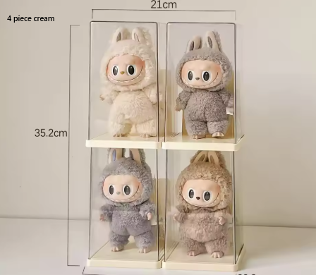 Labubu Acrylic Display Box – Large Capacity Transparent Doll Storage Cabinet & Dustproof Organizer