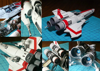 Battlestar Galactica Viper Mark II DIY Handcraft Paper Model Kit – Sci-Fi Starfighter Puzzle Toy