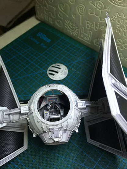 TIE Interceptor DIY Paper Model Kit – Handmade Sci-Fi Papercraft Puzzle Toy