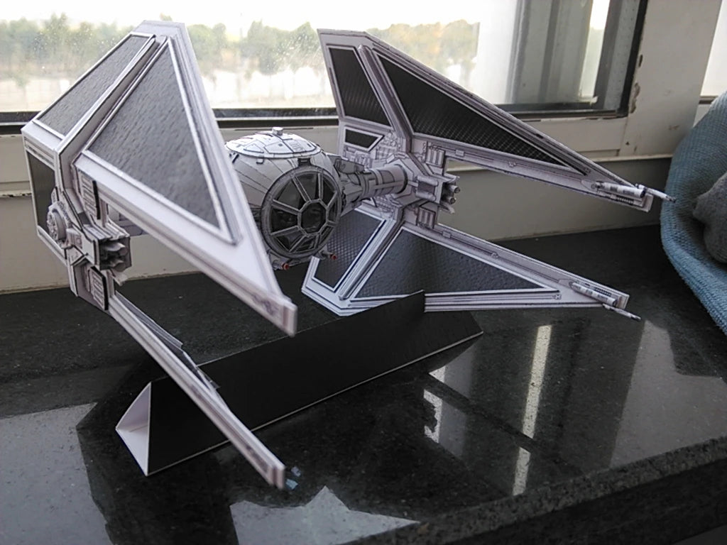 TIE Interceptor DIY Paper Model Kit – Handmade Sci-Fi Papercraft Puzzle Toy