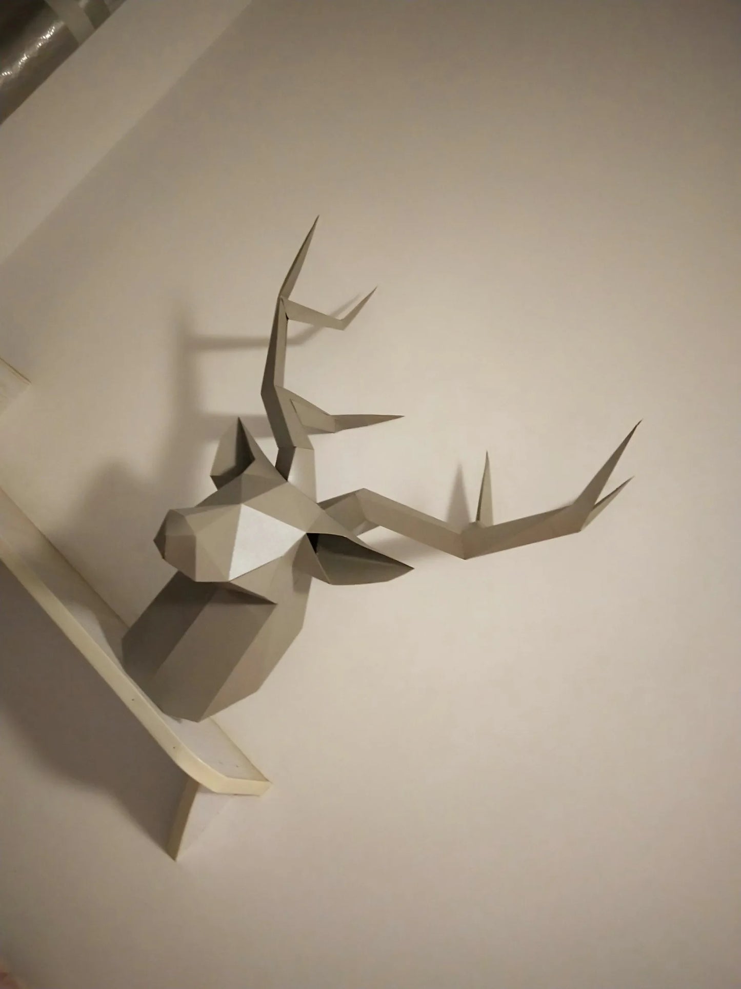 3D Deer Head Papercraft – Pre-Cut Paper Animal Wall Art DIY Home Decor Model