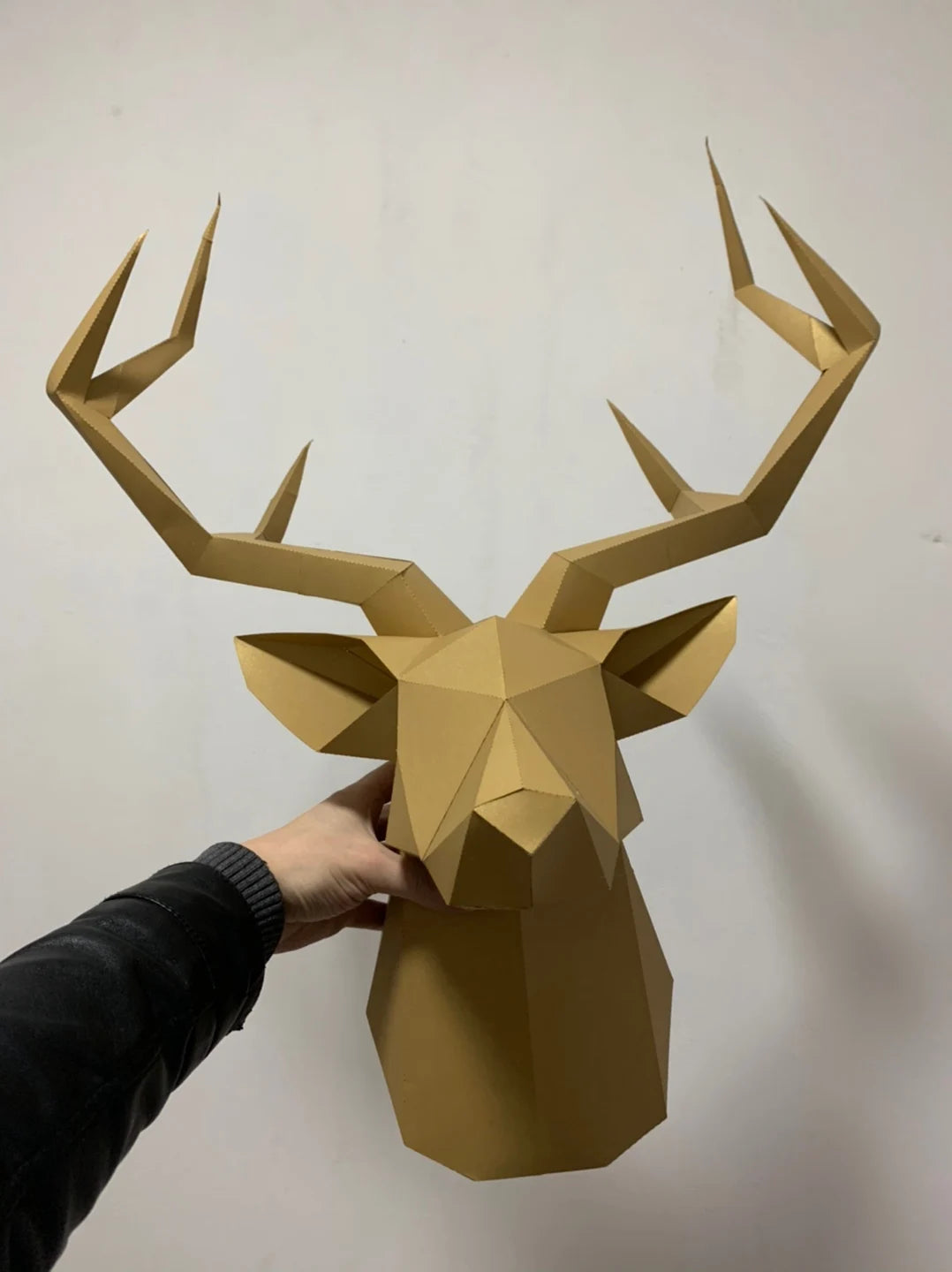 3D Deer Head Papercraft – Pre-Cut Paper Animal Wall Art DIY Home Decor Model