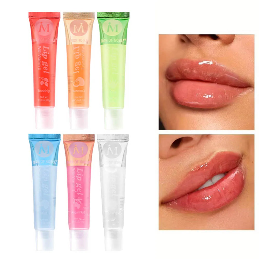 6Pcs Fruity Lip Gloss Set – Hydrating, Moisturizing & Glossy Clear Lip Gel for Shiny, Juicy Lips