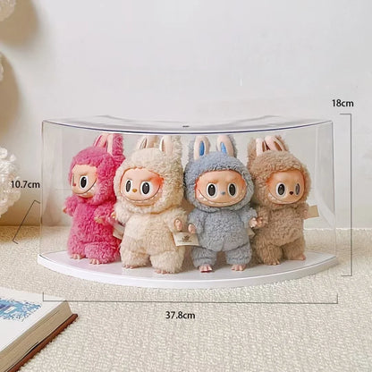 Display Box Labubu Transparent Vinyl Labubu Plush Doll Hand-Made Blind Box Storage Display Stand Is Stylish And Simple.