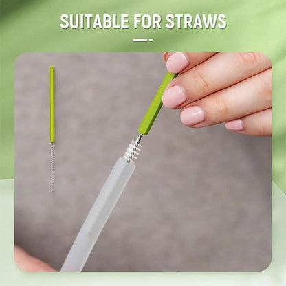 4 Piece Baby Bottle Brush Cleaning Set, Cactus Baby Bottle Brush Set, Long Handle Water Bottle Cleaner, Home Use Cups and Straws