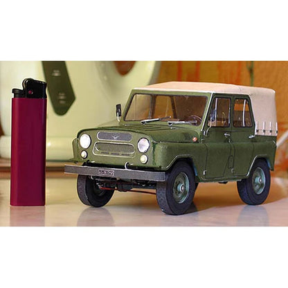 UAZ-469 Soviet Jeep Paper Model Kit 1:25 Scale – DIY Handmade Puzzle