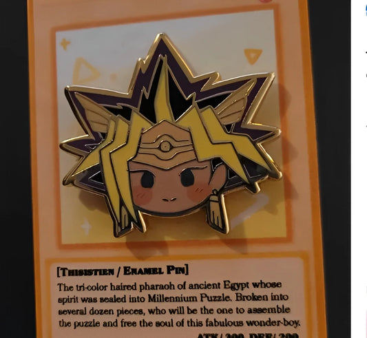 Yami Duelist (Yu-Gi-Oh Inspired) Enamel Pin – Hard Enamel Badge