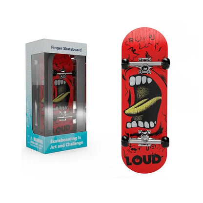 Wooden Mini Fingerboard Scooter – Professional Skateboard Toy for BJD/Labubu Dolls (15–17cm)
