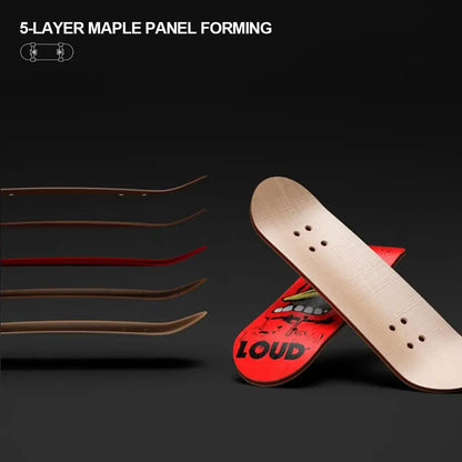Wooden Mini Fingerboard Scooter – Professional Skateboard Toy for BJD/Labubu Dolls (15–17cm)