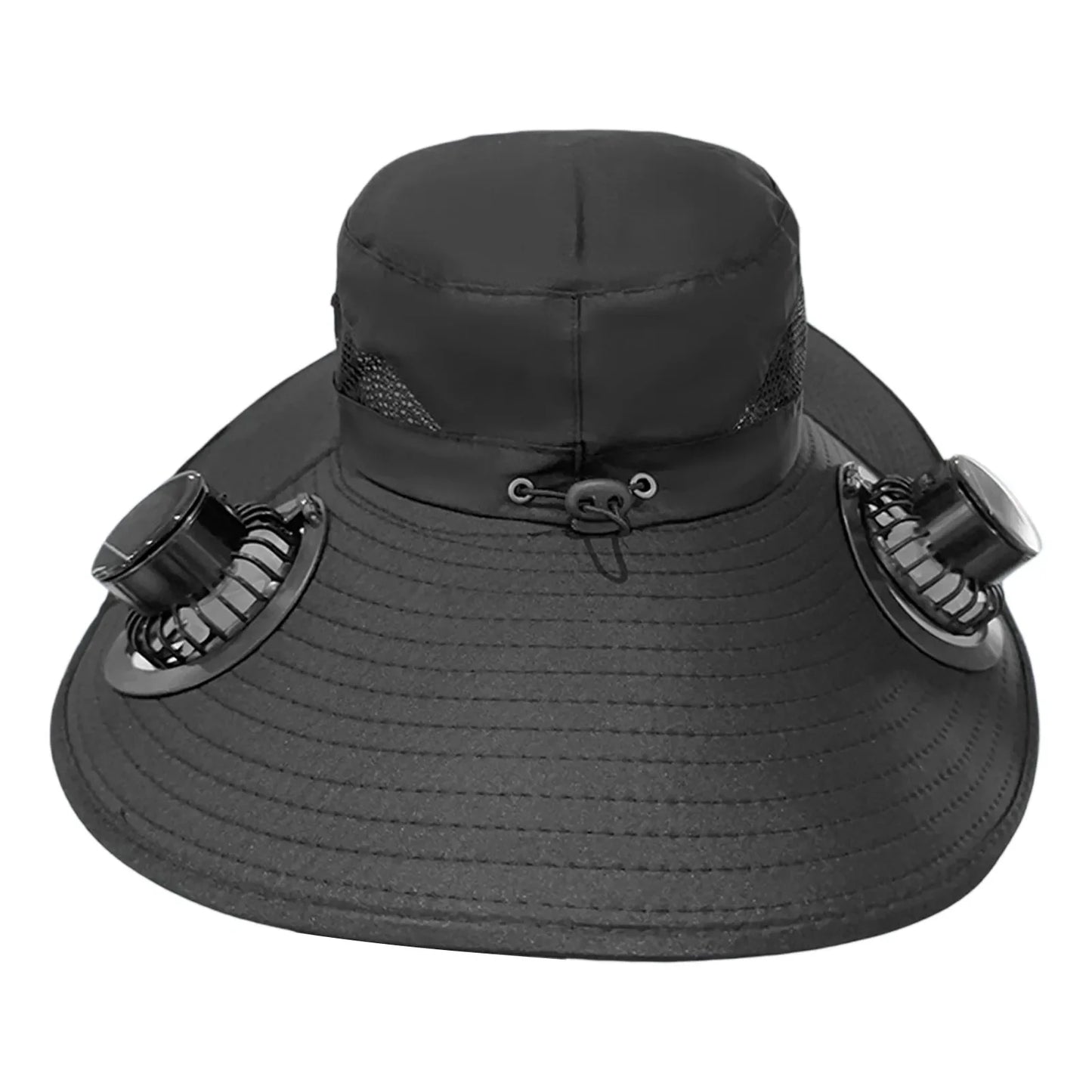 Outdoor Solar & USB Rechargeable Double Fan Sun Hat – Cooling Fisherman Hat for Travel, Fishing & Camping