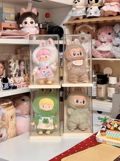 Labubu Acrylic Display Box – Large Capacity Transparent Doll Storage Cabinet & Dustproof Organizer