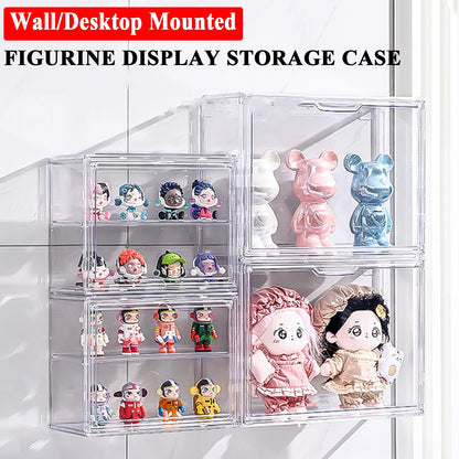 Blind Box Display Case – Transparent Acrylic Storage Organizer for Dolls, Figures & Collectibles