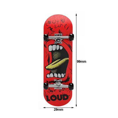 Wooden Mini Fingerboard Scooter – Professional Skateboard Toy for BJD/Labubu Dolls (15–17cm)
