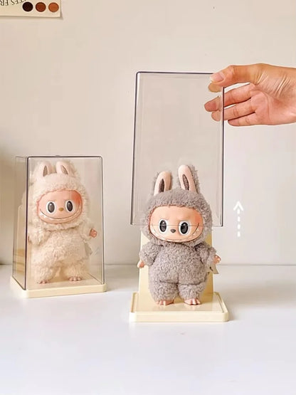 Labubu Acrylic Display Box – Large Capacity Transparent Doll Storage Cabinet & Dustproof Organizer