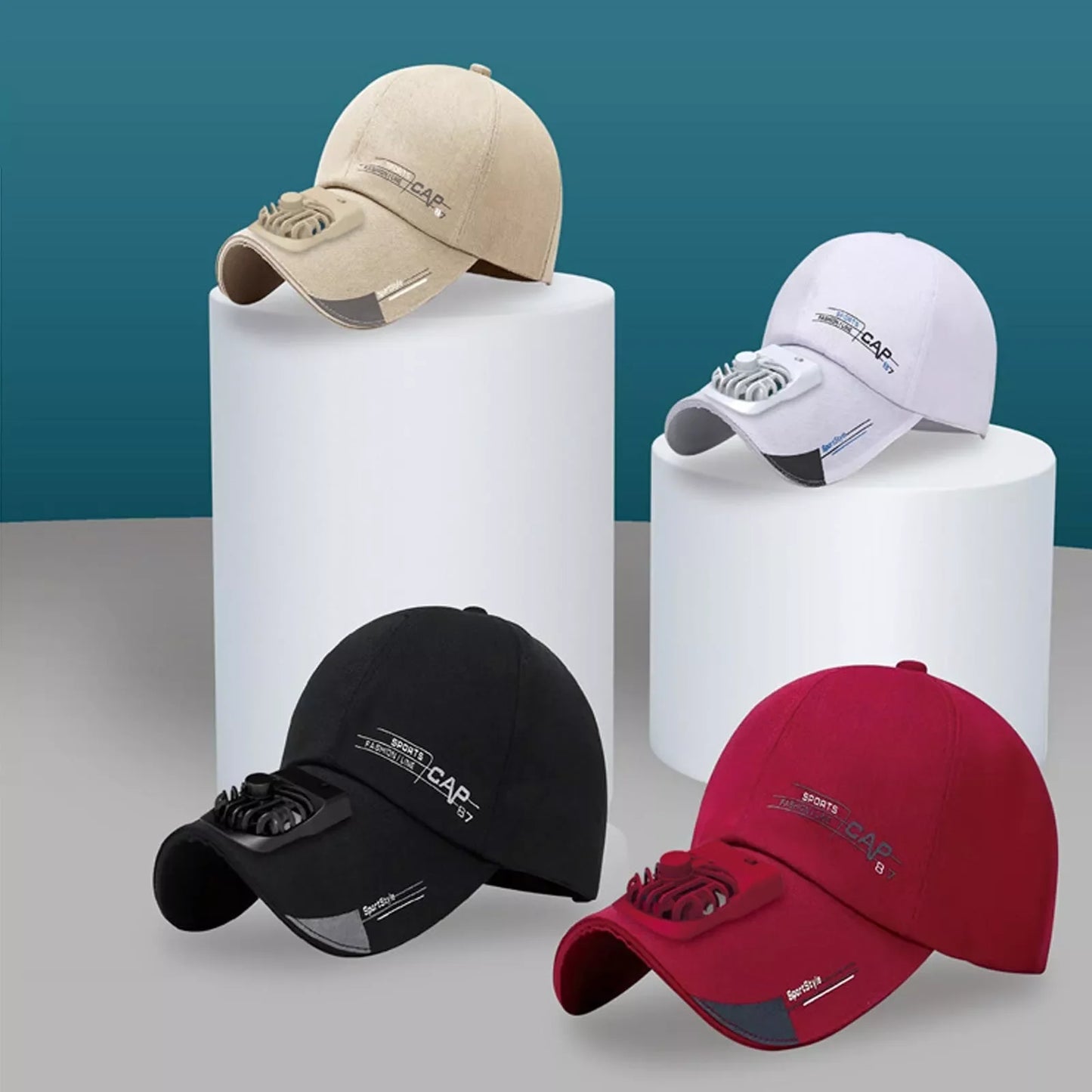 2025 Summer USB Rechargeable Cooling Fan Hat – Sun Protection Baseball Cap for Fishing, Golf & Camping