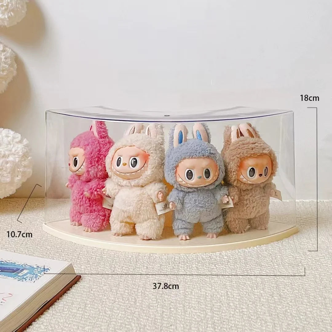 Display Box Labubu Transparent Vinyl Labubu Plush Doll Hand-Made Blind Box Storage Display Stand Is Stylish And Simple.