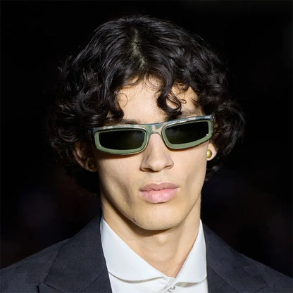 Retro Rectangle Sunglasses – UV400 Small Frame Fashion Glasses for Men & Women