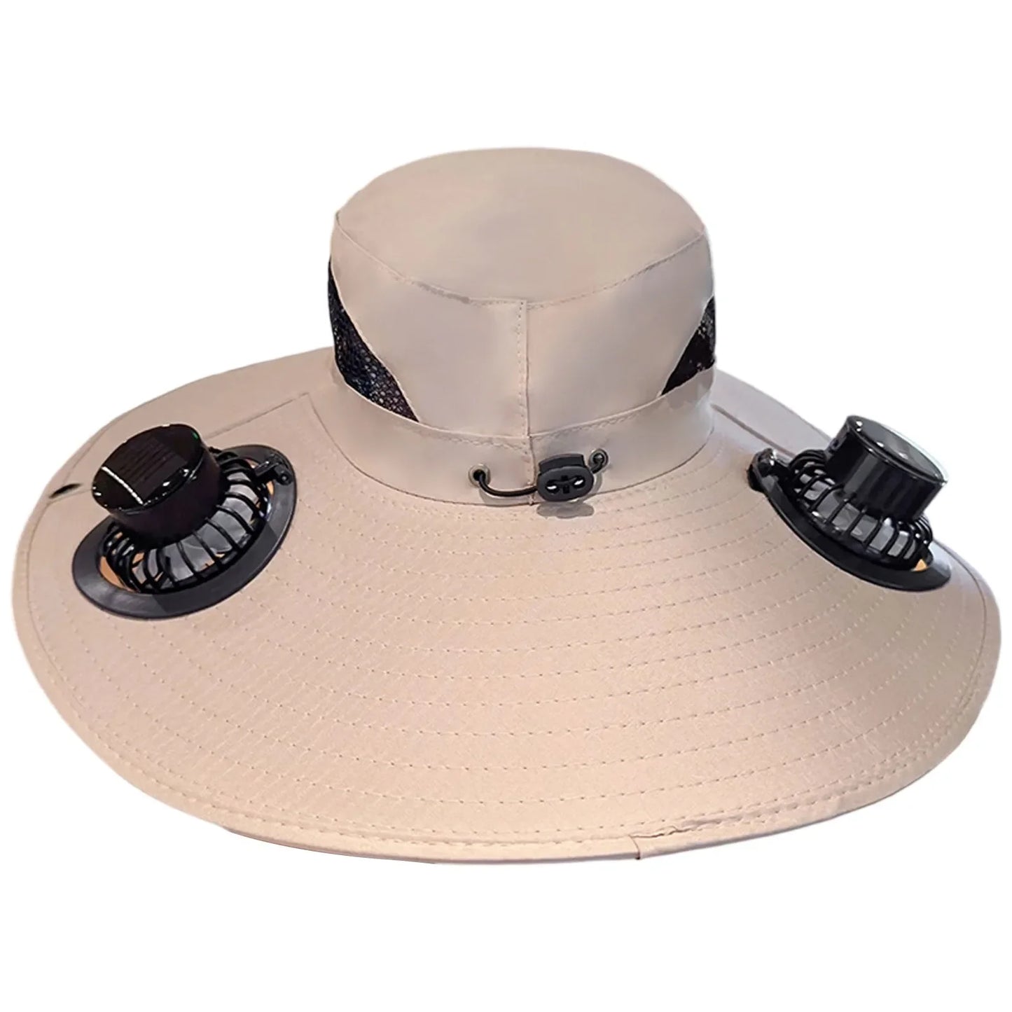 Outdoor Solar & USB Rechargeable Double Fan Sun Hat – Cooling Fisherman Hat for Travel, Fishing & Camping
