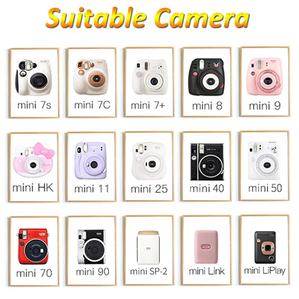 Fujifilm Instax Mini Film – 10/20/50 Sheets Colorful Instant Photo Paper for Mini 11, 9, 8, 7s, 70, 90, SP-2