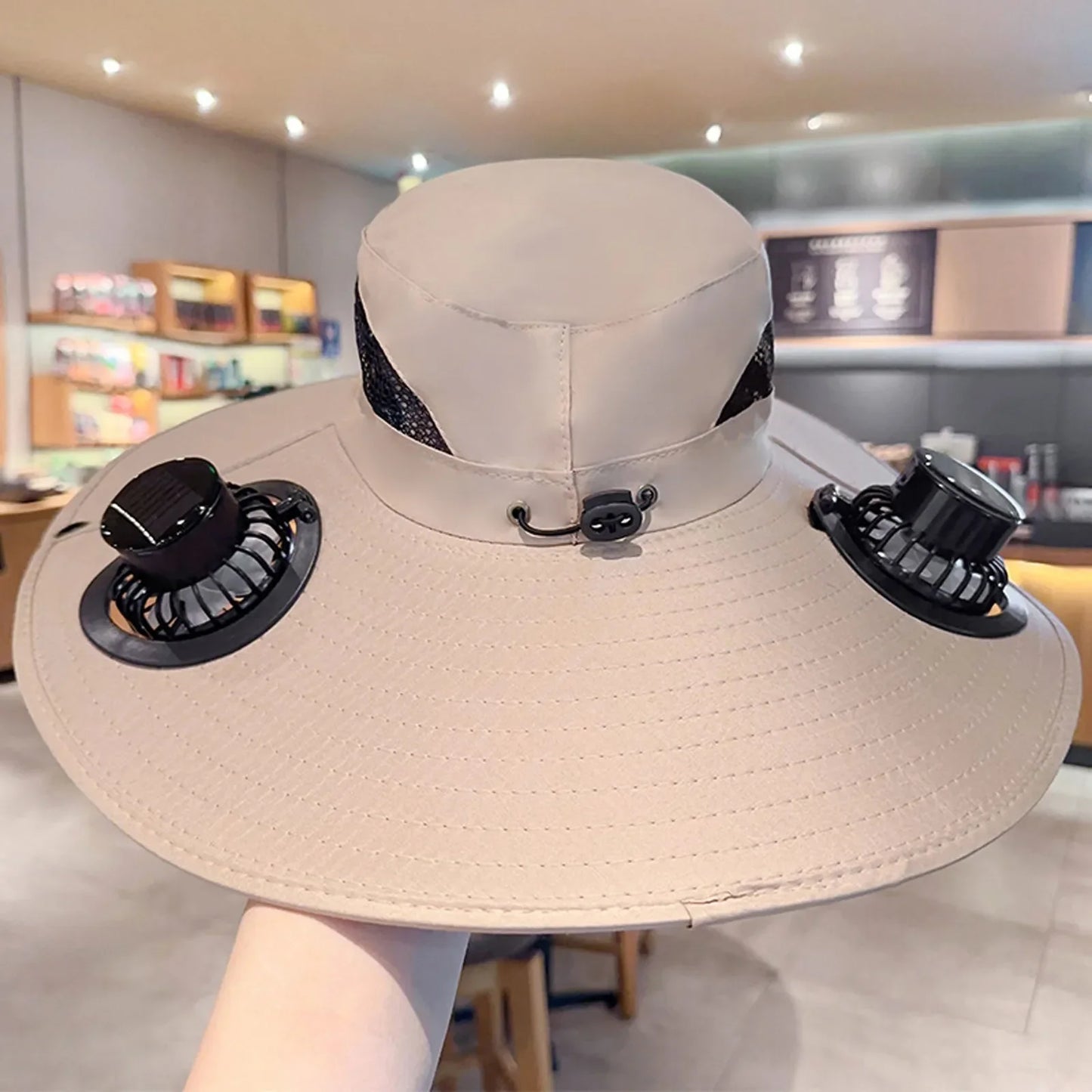 Outdoor Solar & USB Rechargeable Double Fan Sun Hat – Cooling Fisherman Hat for Travel, Fishing & Camping