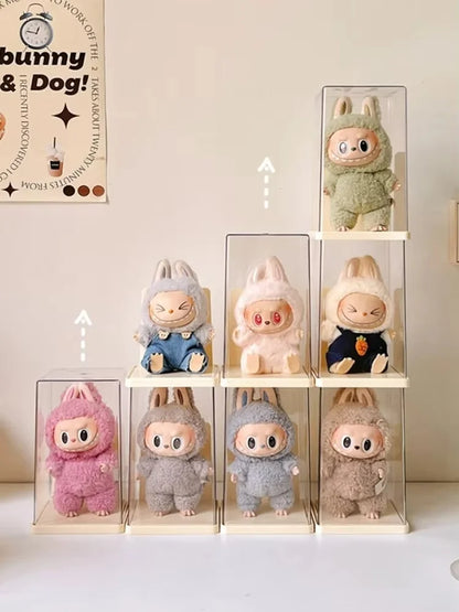 Labubu Acrylic Display Box – Large Capacity Transparent Doll Storage Cabinet & Dustproof Organizer