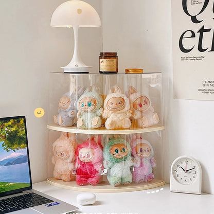 Display Box Labubu Transparent Vinyl Labubu Plush Doll Hand-Made Blind Box Storage Display Stand Is Stylish And Simple.