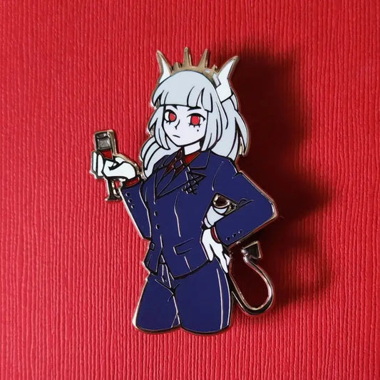 Helltaken Lucifer Enamel Pin UV Printed Hard Enamel Lapel Pin