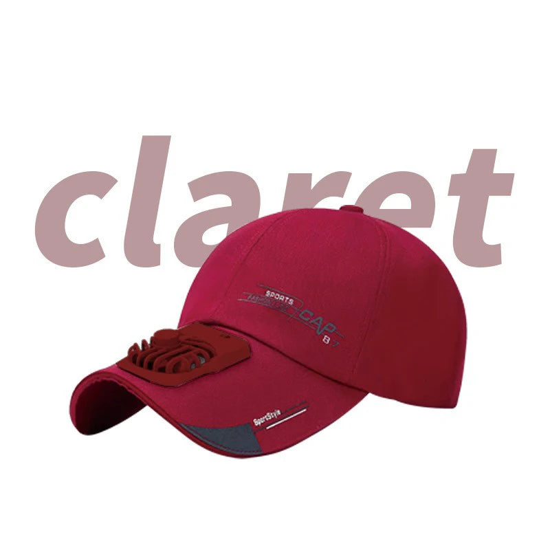 2025 Summer USB Rechargeable Cooling Fan Hat – Sun Protection Baseball Cap for Fishing, Golf & Camping