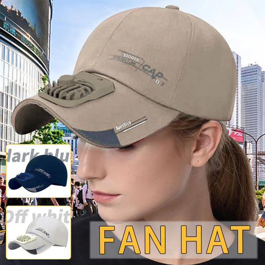 2025 Summer USB Rechargeable Cooling Fan Hat – Sun Protection Baseball Cap for Fishing, Golf & Camping
