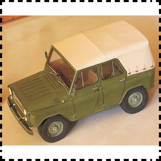 UAZ-469 Soviet Jeep Paper Model Kit 1:25 Scale – DIY Handmade Puzzle
