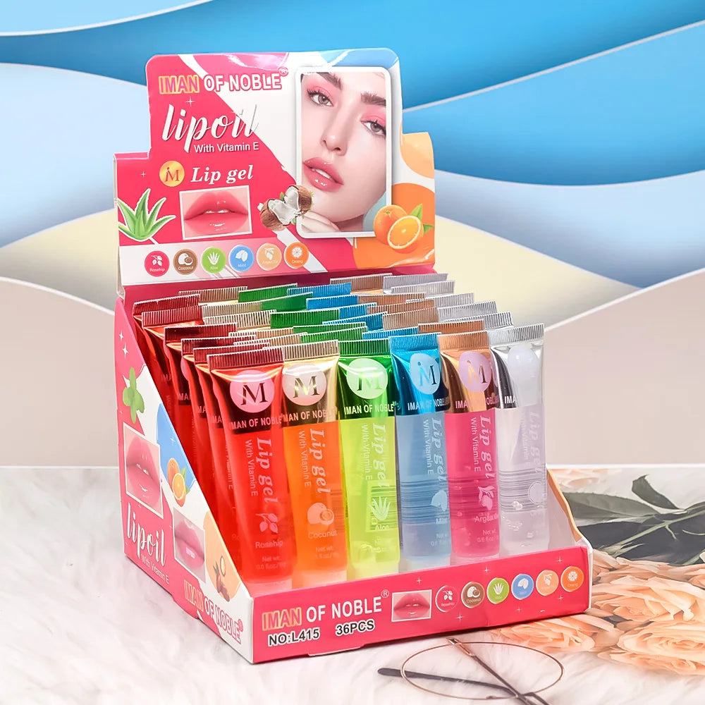 6Pcs Fruity Lip Gloss Set – Hydrating, Moisturizing & Glossy Clear Lip Gel for Shiny, Juicy Lips
