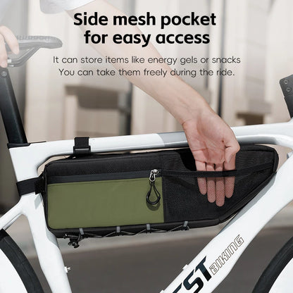 WEST BIKING 2.6L Waterproof Bicycle Bag – Large Capacity Top Tube Cycling Storage