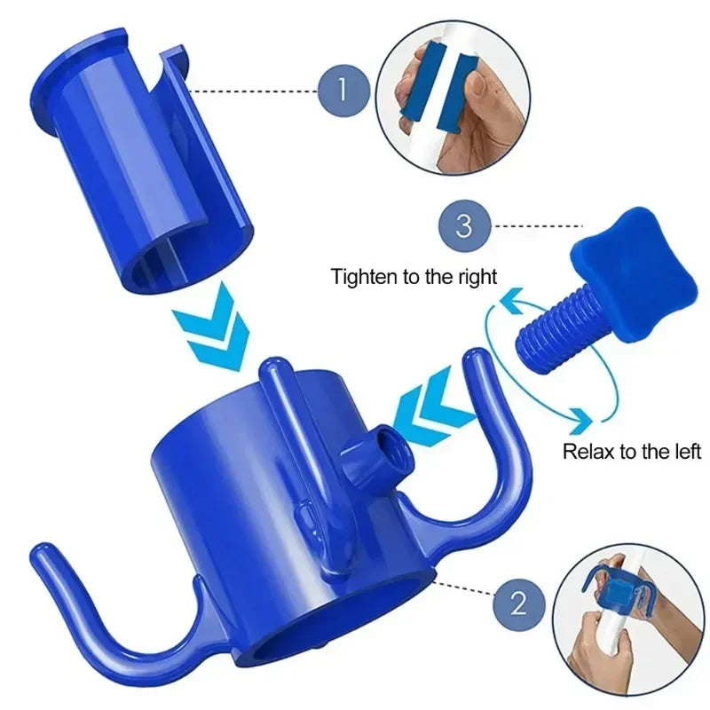 Beach Umbrella Hook – 4-Prong Hanger for Towels, Hats, Bags, Sunglasses & More