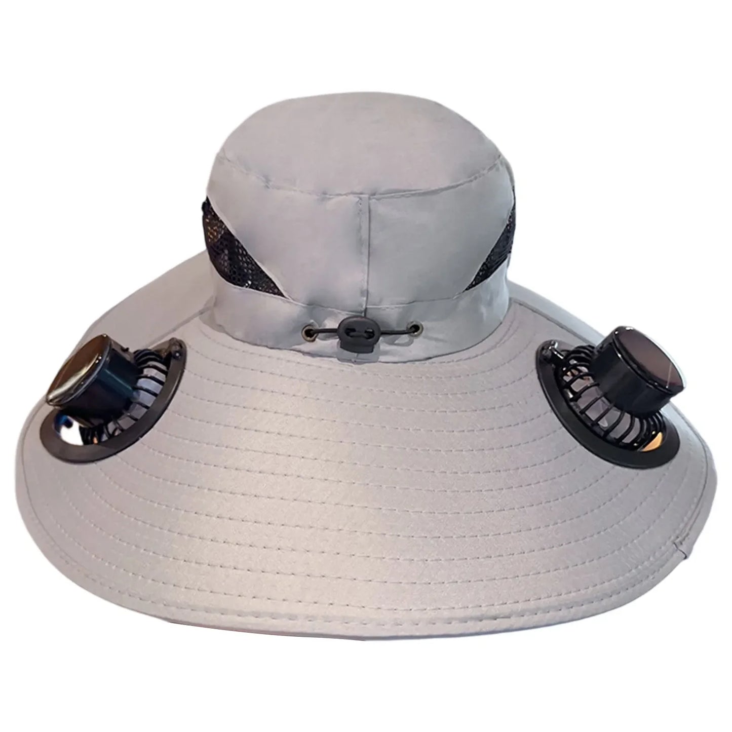 Outdoor Solar & USB Rechargeable Double Fan Sun Hat – Cooling Fisherman Hat for Travel, Fishing & Camping