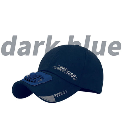 2025 Summer USB Rechargeable Cooling Fan Hat – Sun Protection Baseball Cap for Fishing, Golf & Camping