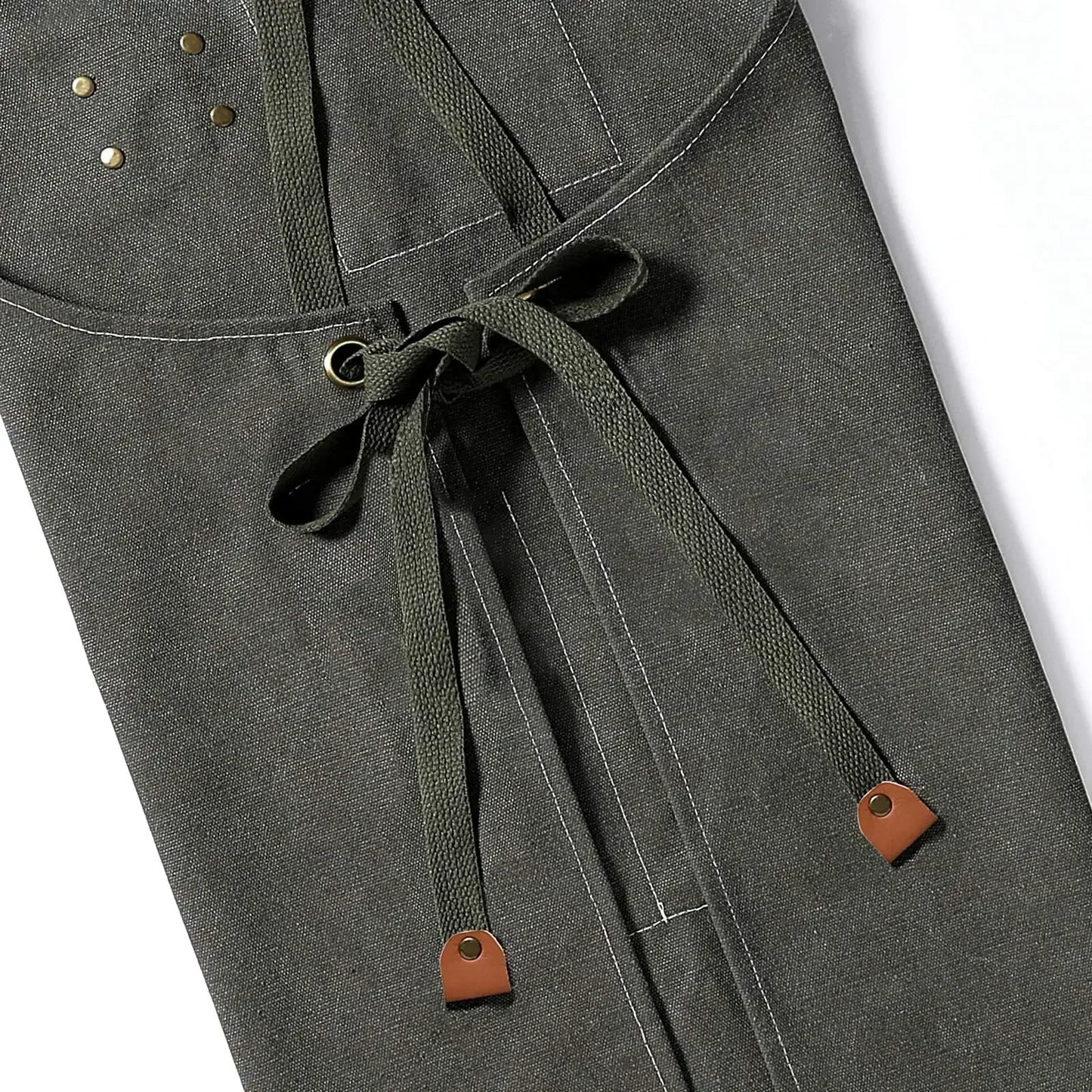 Heavy-Duty Canvas Kitchen & Work Apron – Unisex Chef, Barista, Barber & Workshop Apron with Cross-Back Design & Pockets