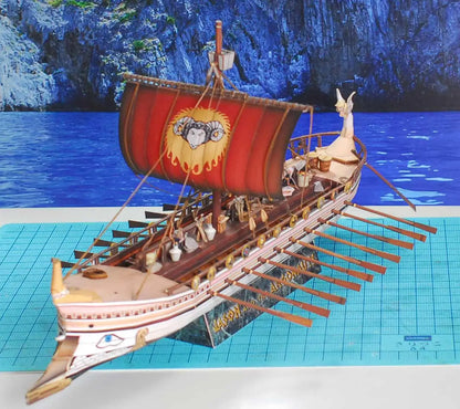 Jason and the Argonauts Argo Ship DIY Paper Model Kit – Greek Mythology Handmade Puzzle
