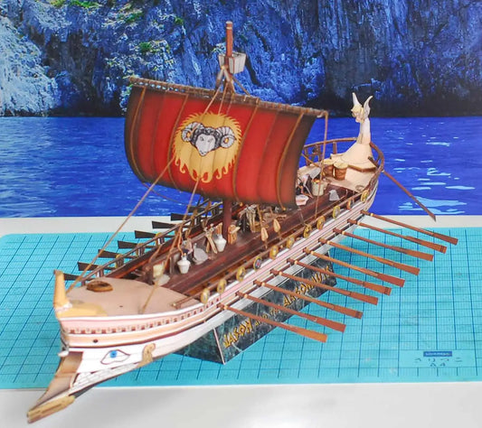 Jason and the Argonauts Argo Ship DIY Paper Model Kit – Greek Mythology Handmade Puzzle
